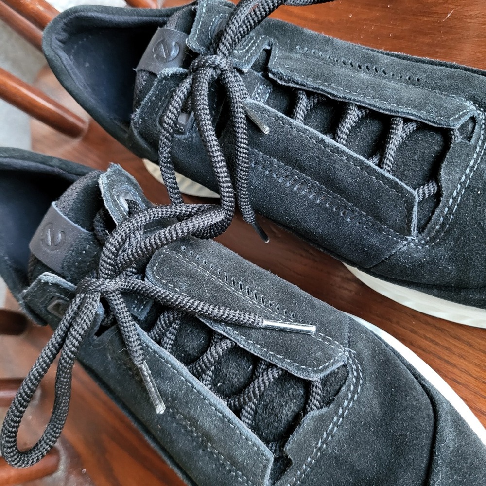ECCO Exostrike Shoes Womens 9-9.5 EU 41 Black Suede Leather Phorene Hiking Walk - Picture 4 of 11